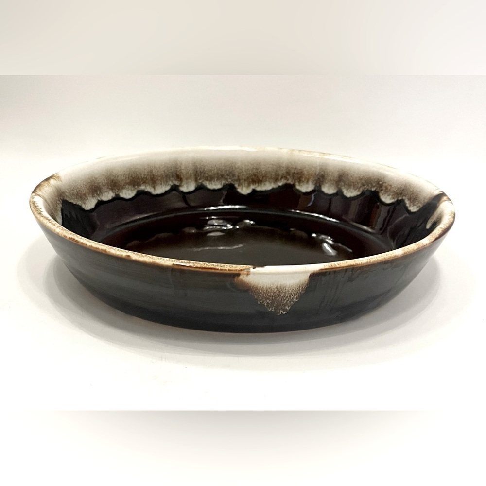Pfaltzgraff Gourmet Brown Drip Glaze Stoneware Oval Casserole Dish #241 10" Long